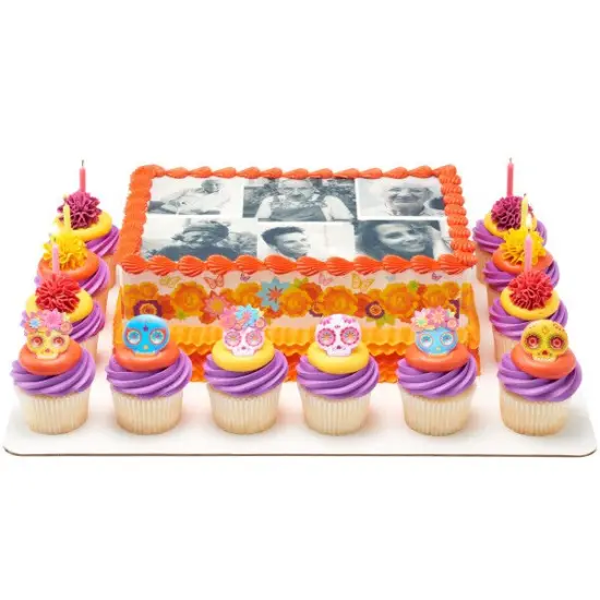 La Calavera Mask Cupcake Rings, 12ct {4}