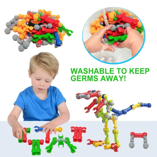 125 Pieces Educational Construction Engineering Building Blocks Kit for Ages 3 4 5 6 7 8 9 10 Year Old Boys and Girls,Best Gift for Kids Creative Games & Fun Activity {3}