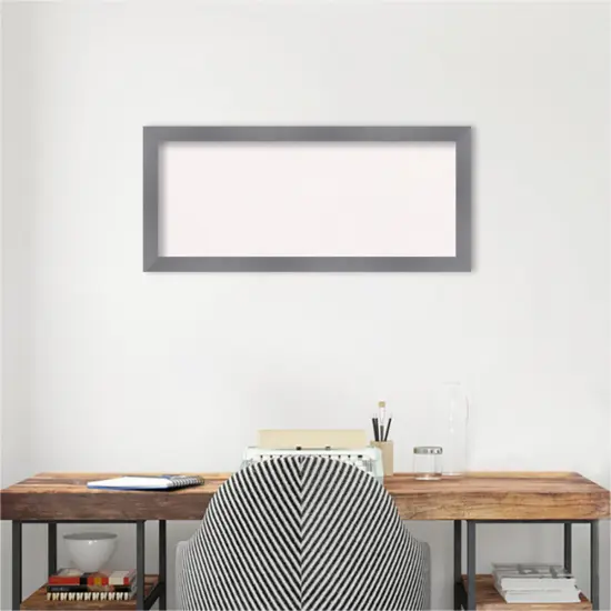 Edwin Wood Framed Corkboard, White Cork Grey {6}