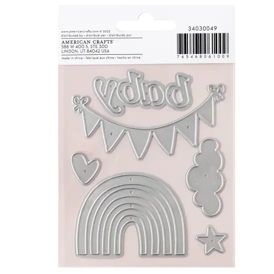 American Crafts Hello Little Girl Metal Die Set-6/Pkg {3}