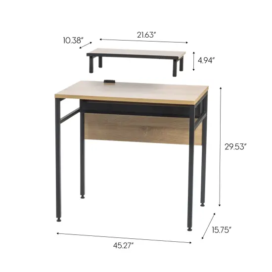 IRIS USA Office Computer Desk Table with Organizer and Cable Tray {5}