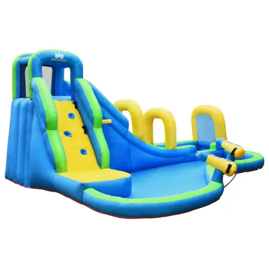 Inflatable Water Slide Kids Bounce House with Water Cannons and Hose Without Blower {1}