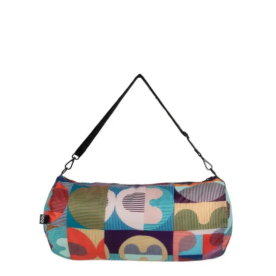 LOQI Metallic Weekender Reversible Bag, Matt Black, One Size {4}