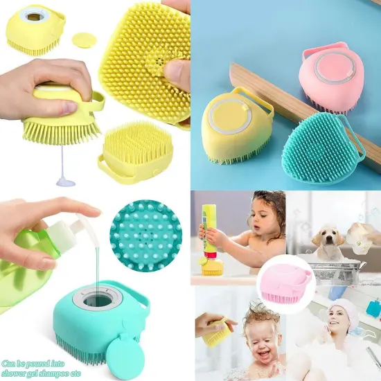 Kitcheniva Baby Silicone Bath Scrubber Gel Dispenser Comb Blue {5}