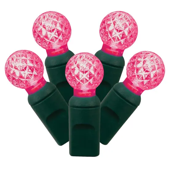 Vickerman Berry Christmas Lights - Pink - 33' Green Wire - 100ct {1}
