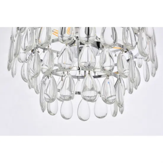 Mila 14 inch flush mount in chrome {4}