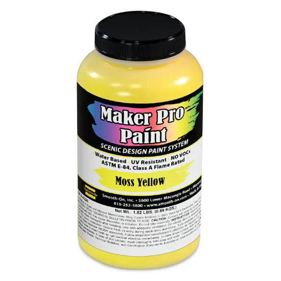 Smooth-On Maker Pro Acrylic-Urethane Paint - Moss Yellow, 16 oz {1}