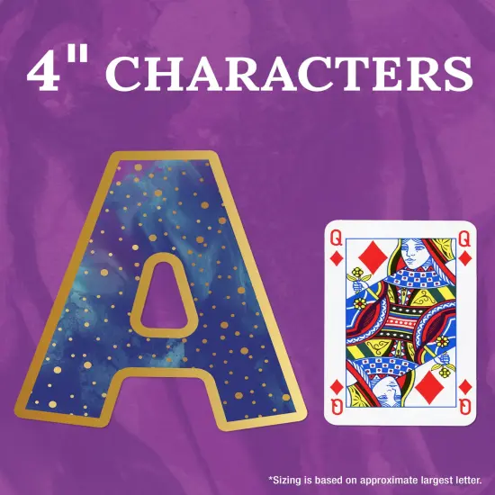 Carson Dellosa 219-Piece Galaxy Cutout Letters, 4" Marble and Gold Dot Upper and Lowercase Alphabet, Numbers, Punctuation, and Symbols for Bulletin Board, Posterboard, Party, and Classroom Decor {3}