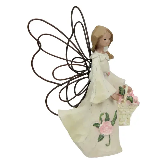 Roman Set of 4 January Monthly Angel Carnation Figurines #49301 White {3}