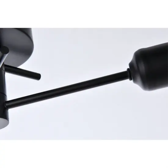 Xavier 3 lights flush mount in black {6}