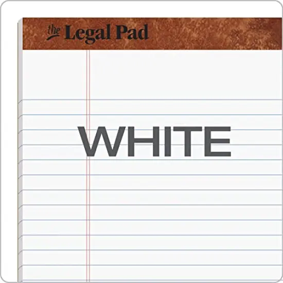 8.5 x 11 Legal Pads, 12 Pack, The Legal Pad Brand, Wide Ruled, White Paper, 50 Sheets Per Writing Pad, Made in the USA (7533) {5}