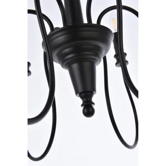 Flynx 6 lights pendant in black {4}