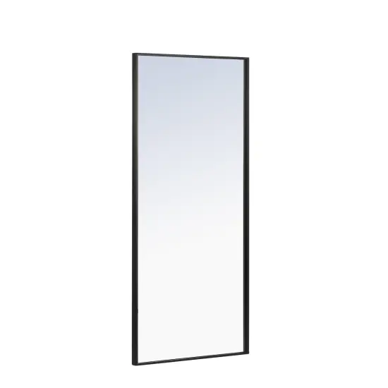 Metal frame Rectangle Mirror 18 inch Black {6}