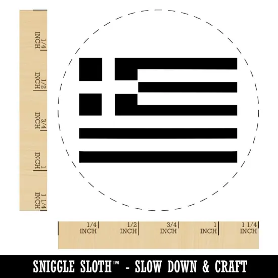 Greece Flag Rubber Stamp for Stamping Crafting Planners {1}