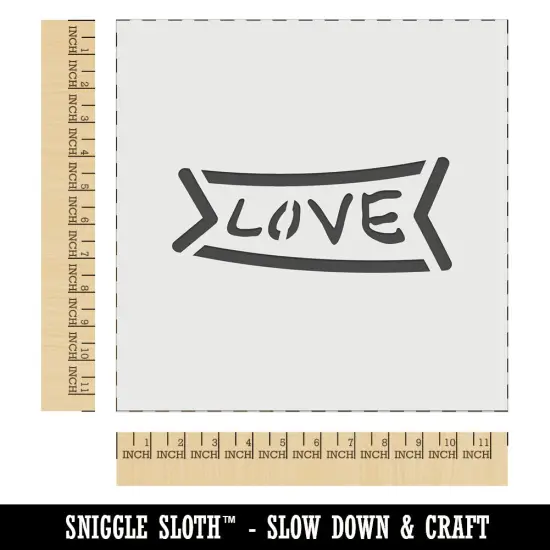 Love Banner Wall Cookie DIY Craft Reusable Stencil {1}