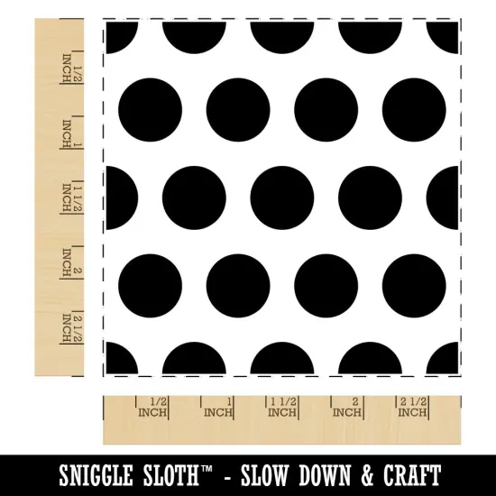 Polka Dot Circle Pattern Background Square Rubber Stamp for Stamping Crafting {1}
