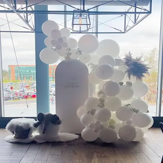 30 Pack 18 Inch White Balloons - Large Thick Round Latex Balloons for Wedding, Baby Shower, Anniversary, and Birthday Party Decorations {6}