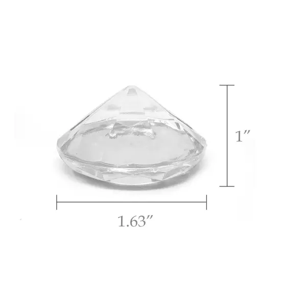 Wrapables Acrylic Diamond Place Card Holders for Wedding, Parties, Holidays, Special Events Table Decor (12pcs) Rose Gold {8}