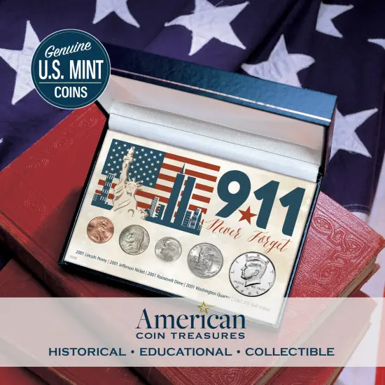 9-11 Never Forget Coin Collection in Display Box {2}