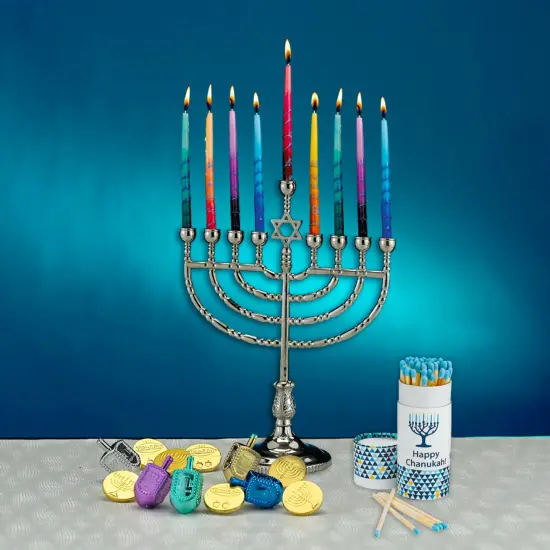 Rite Lite Premium Menorah Hanukkah Candles - 5.25" - Multicolor {3}