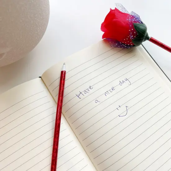 Wrapables Rose Flower Ballpoint Pens, Novelty Pens for Office, Valentine's Day, Mother's Day, and Party Favors (Set of 12) {4}