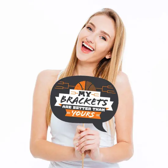 Big Dot of Happiness Basketball - Let the Madness Begin - College Basketball Party Photo Booth Props Kit - 20 Count {4}