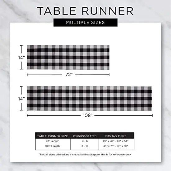 Heavyweight Fringed Check Tabletop Collection, Table Runner, 14x72, Pumpkin Spice {3}