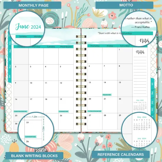 2025-2026 Planner - 2025-2026 Academic Planner form July 2025 to June 2026, Calendar Planners with Inner Pocket, Premium Paper, 6.4&lsquo;&rsquo; x 8.3''' {6}
