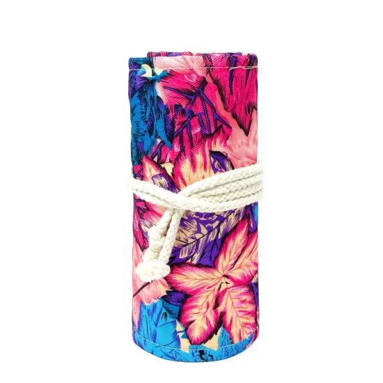Wrapables Pencil Roll Organizer, Colored Pencil Wrap Pouch (72 slots) Vibrant Leaves {5}
