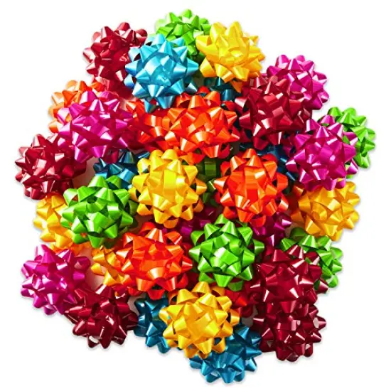 Hallmark Bright Gift Bow Assortment (36 Bows) Red, Pink, Orange, Green, Teal, Yellow for Birthdays, Weddings, Baby / Bridal Showers, Christmas, Hanukkah {1}