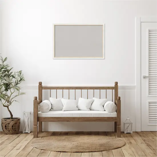 Morgan Wood Framed Corkboard, Grey Cork Morgan White Gold {6}