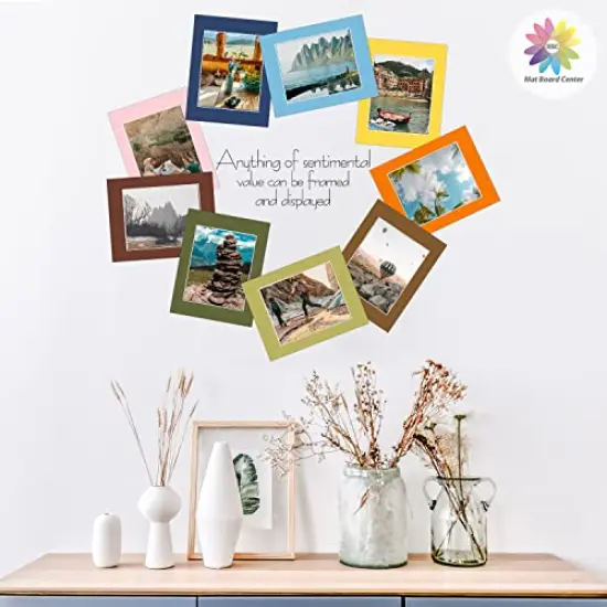 20 Pack 11x14 MIXED COLORS White Core Picture Mats for 8x10 Photos pictures and prints. {4}