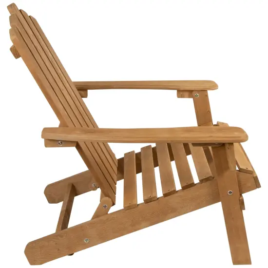 Northlight 36" Natural Stained Classic Folding Wood Adirondack Chair Brown {6}