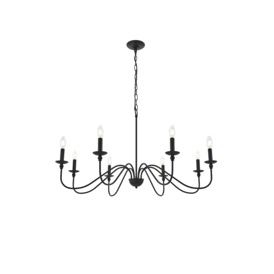 Rohan 8 light Matte Black Pendant {4}