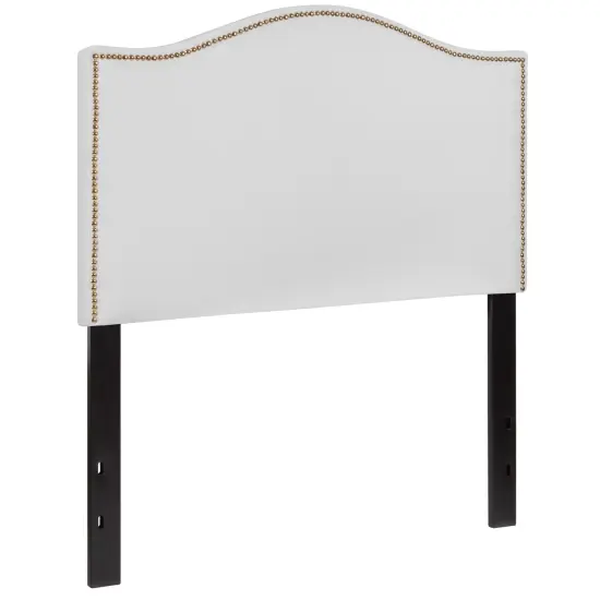 Emma and Oliver Arched Headboard with Accent Nail Trim {1}