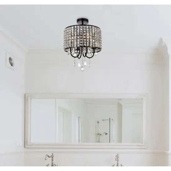 Elise 14 inch flush mount in black {2}