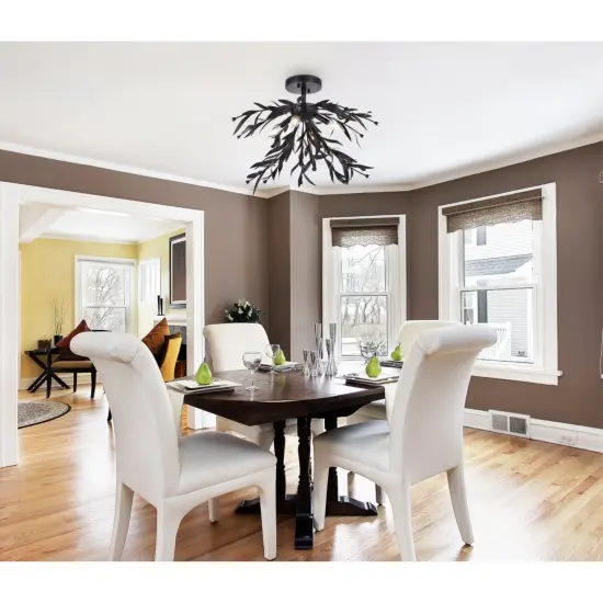 Priscilla 23 inch flush mount in black {6}