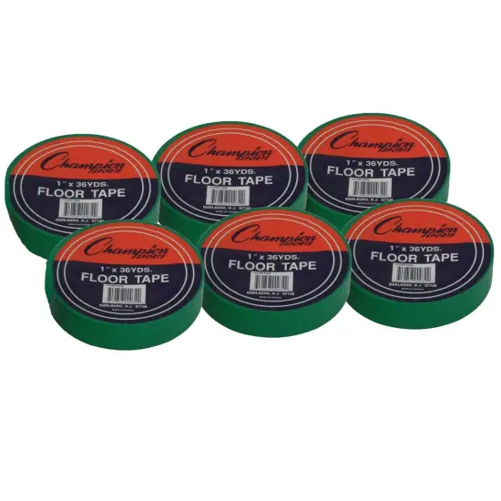 Floor Marking Tape, 1" X 36 yd, Green, 6 Rolls {1}