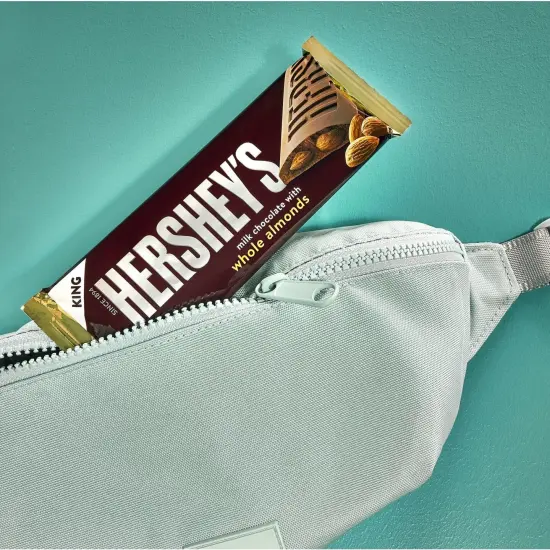 Milk Chocolate with Almonds King Size Candy, Individually Wrapped Bulk, 2.6 oz Bars (Case of 18) {3}