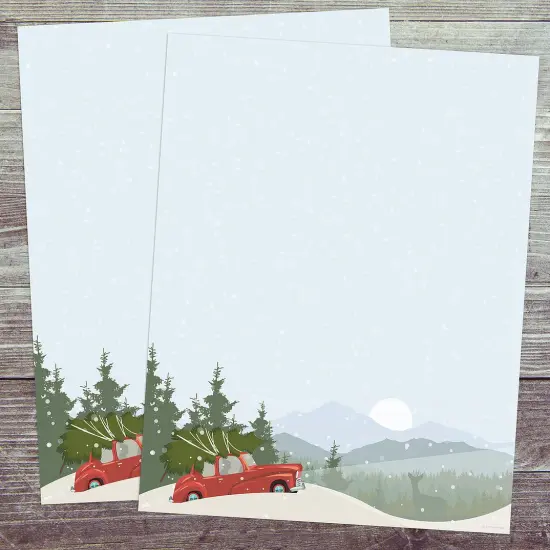 Great Papers! Christmas Memory Holiday Letterhead, Invitations and Announcements, Printer Friendly 8.5" x 11", 80 Pack {3}