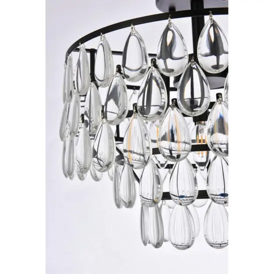 Mila 16 inch flush mount in black {5}