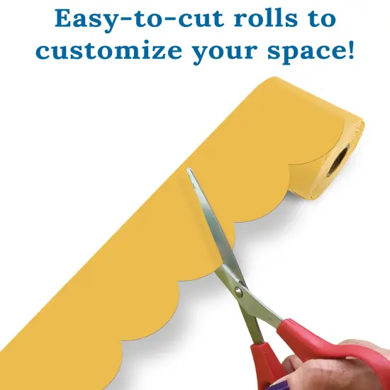 Carson Dellosa 260Ft Rolled Boho Sunset Bulletin Board Borders, 4 Pk of Scalloped Border Trim, Brown, Green, Yellow and Pink for Classroom D&eacute;cor {3}