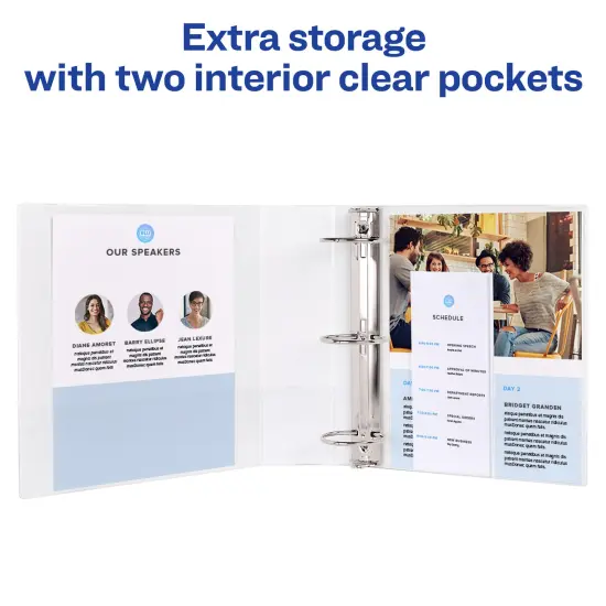 Avery 1.5" Economy View Binder, Round Rings, 2 White Binders (5726) {4}