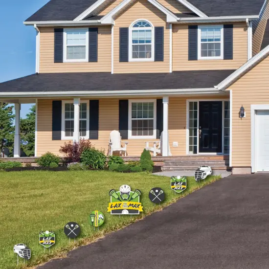 Big Dot of Happiness Lax to the Max Lacrosse Yard Sign and Outdoor Lawn Decorations Party Yard Signs Set of 8 {3}