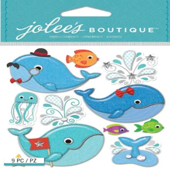 Jolee's Boutique Cutesy Whales Dimensional Stickers {1}
