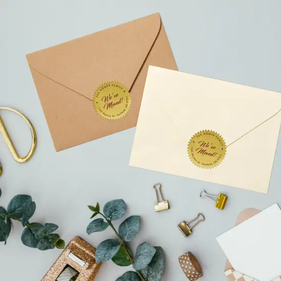 Avery Notary Seal Labels, 2" Diameter, Printable Gold Certificate Seals, Inkjet, 3-Pack, 132 Gold Seals Total (35868) {3}