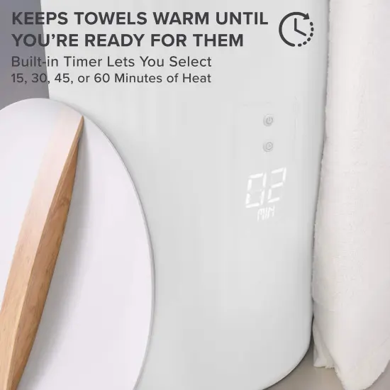 Live Fine Bathroom Towel Warmer, Large Blanket & Towel Heater White {6}