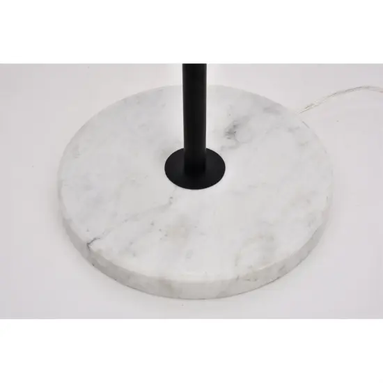 Eclipse 3 Lights Black Floor Lamp With Clear Glass {5}