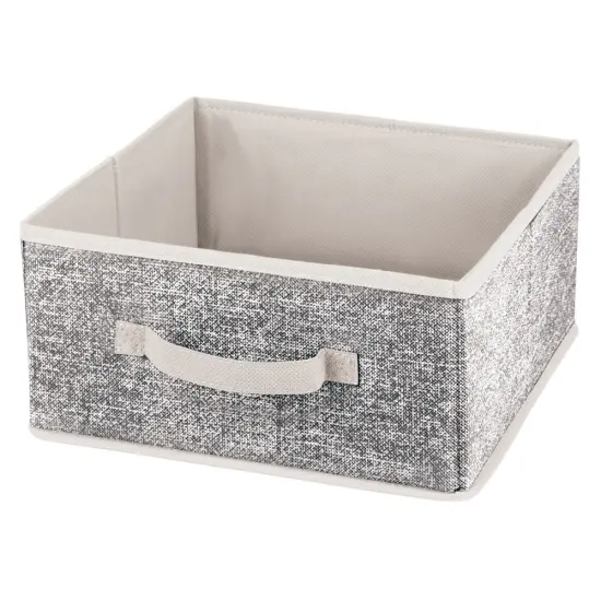 mDesign Soft Fabric Closet Organizer Box with Pull Handle {4}