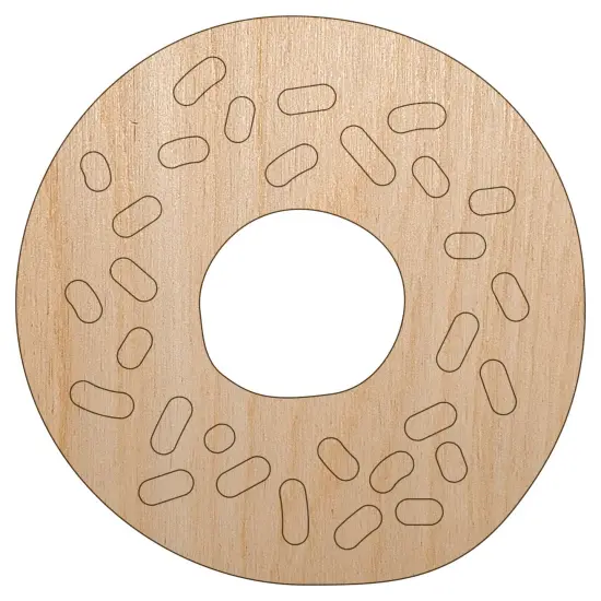 Donut Bagel Doodle Unfinished Wood Shape Piece Cutout for DIY Craft Projects {7}